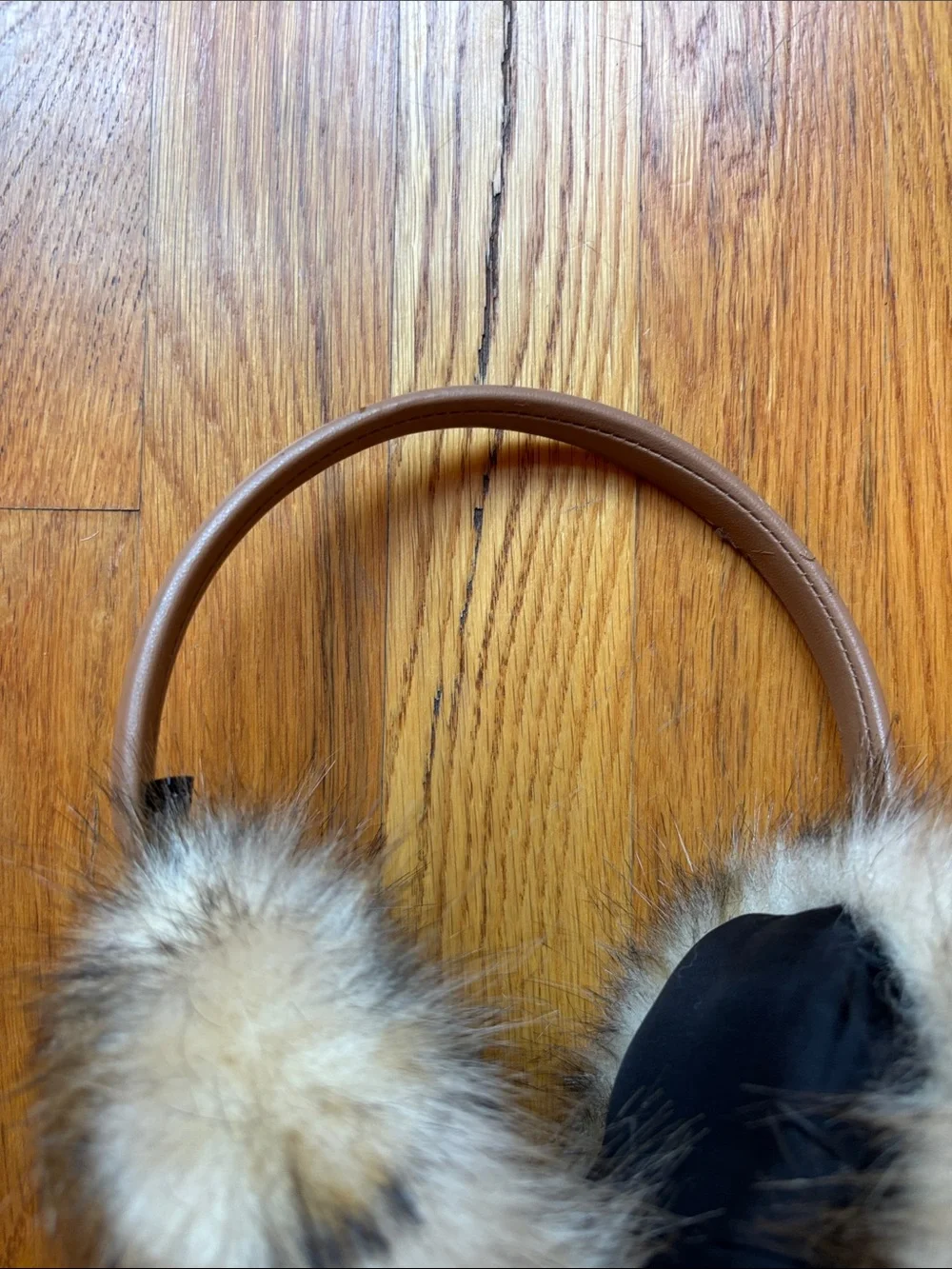 ZLYC Leopard-Print Faux Fur Earmuffs in Brown